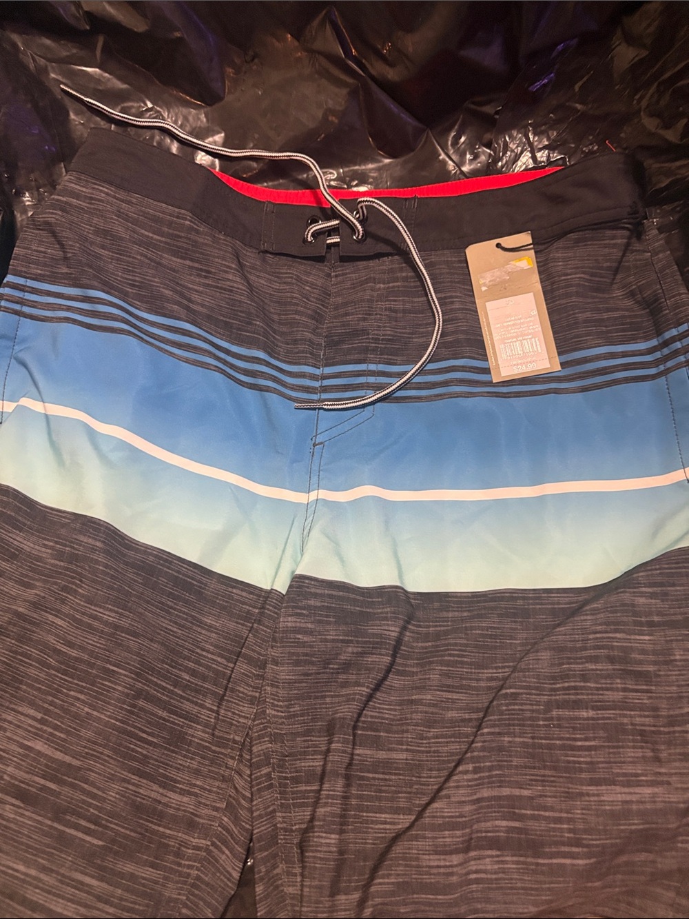 Goodfellow & Co Blue Gradient Stripe Board Shorts